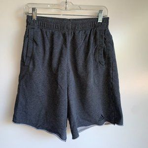 ADIDAS Men's Gray Athletic Comfy Sweat Shorts Size Small